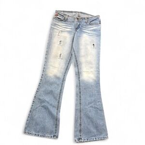 Vintage Y2K‎ Mudd Low Rise Distressed Flare Jeans, Women's Size 3